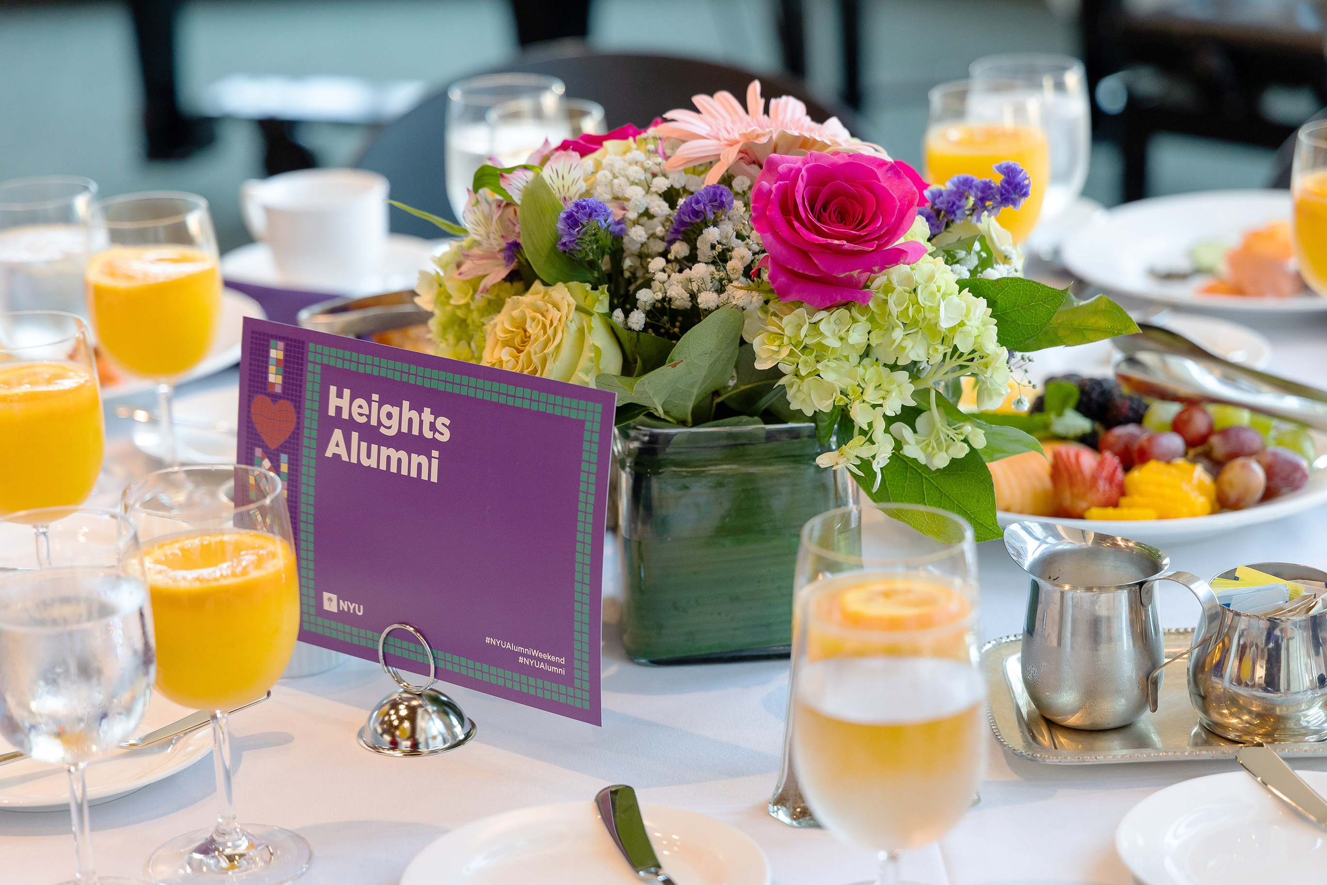 Signage on guest's tables