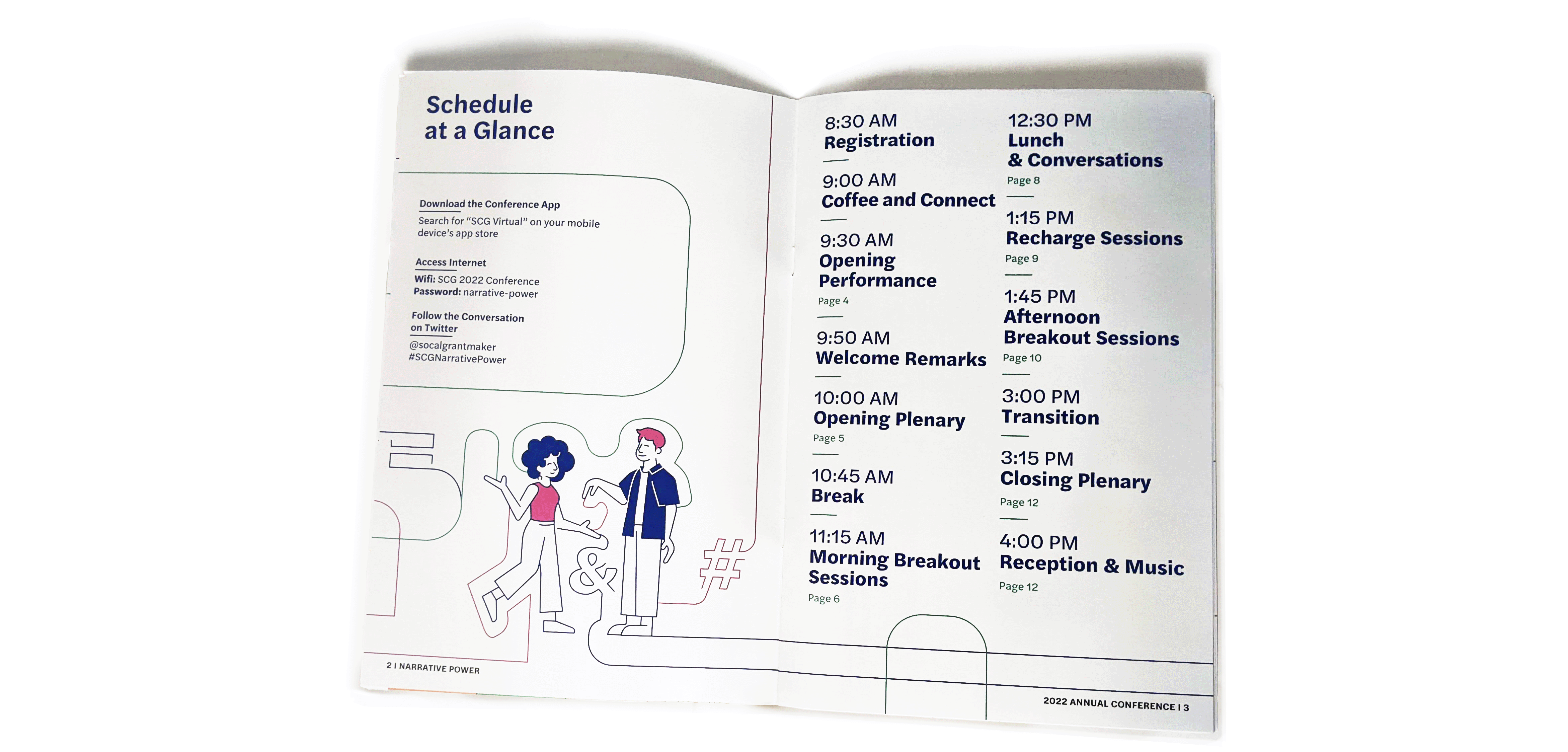 A few pages of the program book